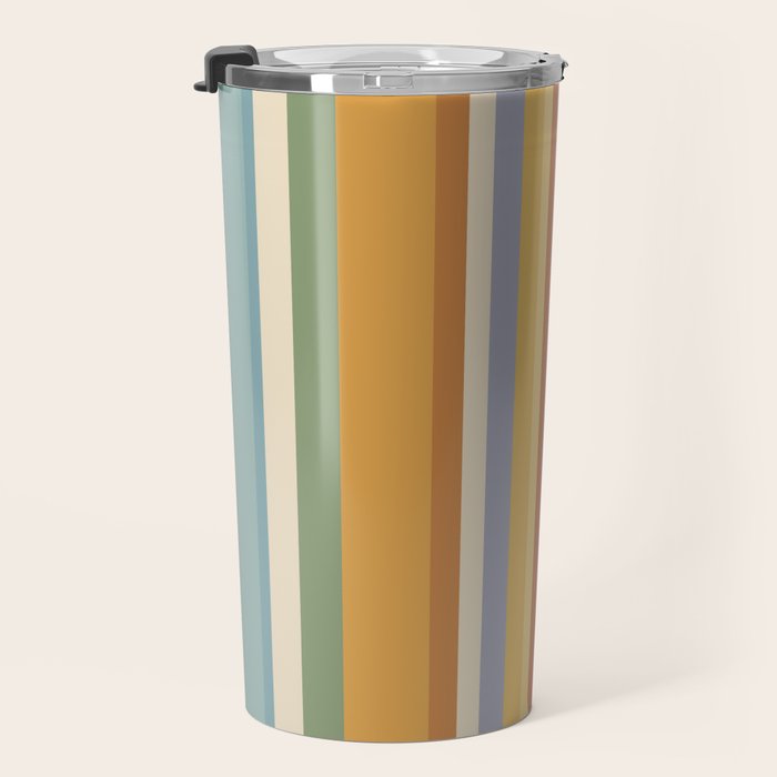 Classic Stripes VI - Vintage Pastel Travel Mug Gallery Image 3