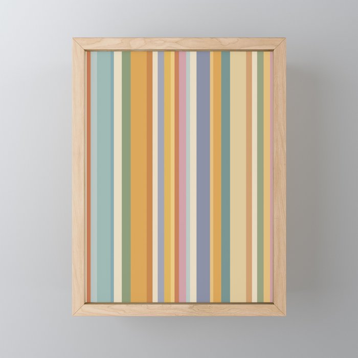 Classic Stripes VI - Vintage Pastel Mini Art Print Gallery Image 1