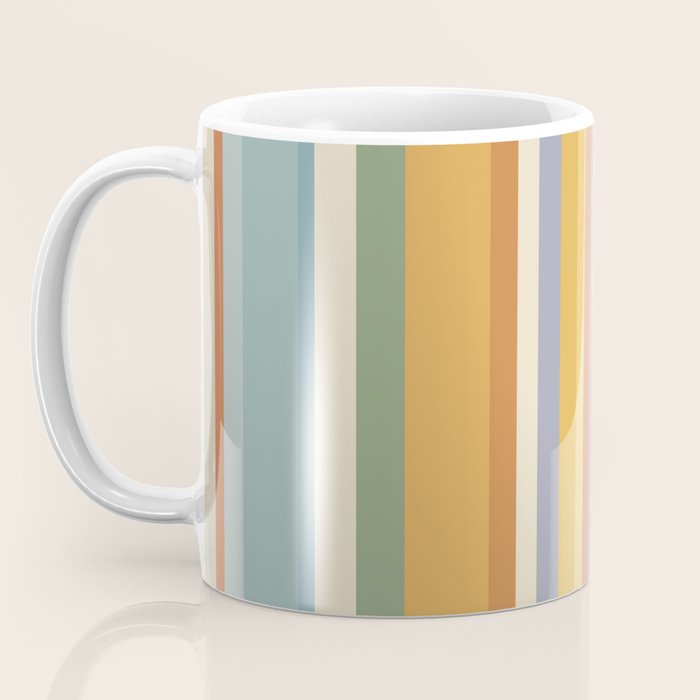 Classic Stripes VI - Vintage Pastel Coffee Mug Gallery Image 3
