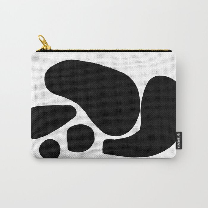 Footprints In Ink White Background Carry All Pouch Gallery Image 1