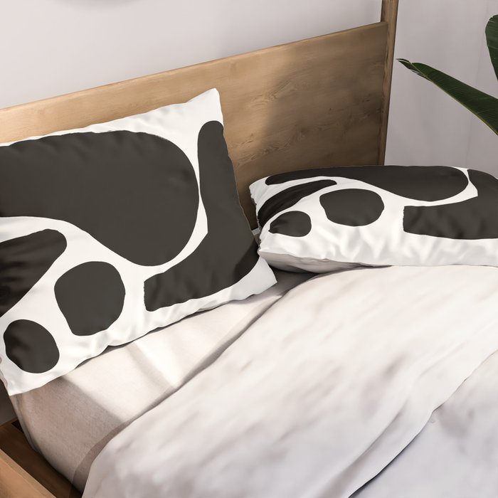 Footprints In Ink White Background Pillow Sham Gallery Image 2