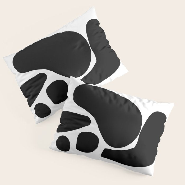 Footprints In Ink White Background Pillow Sham Gallery Image 3