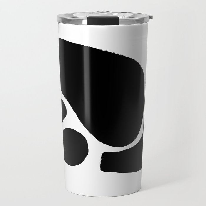 Footprints In Ink White Background Travel Mug Gallery Image 1