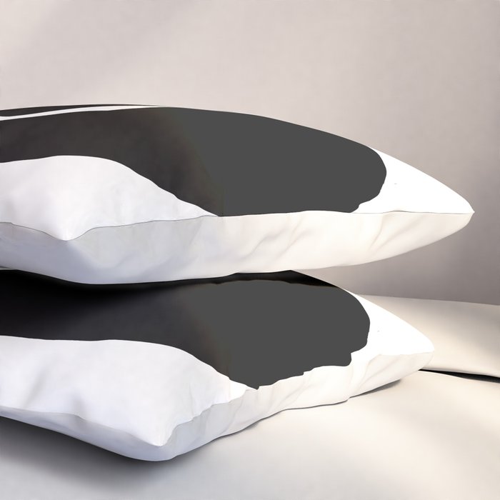 Footprints In Ink White Background Pillow Sham Gallery Image 3