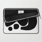 Footprints In Ink White Background Laptop Sleeve Gallery Image 2