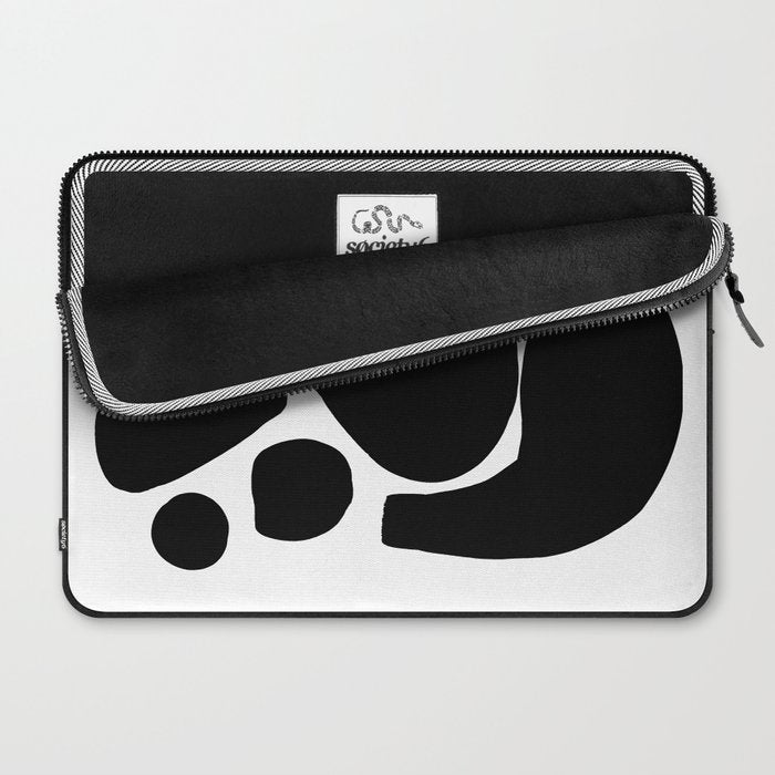 Footprints In Ink White Background Laptop Sleeve Gallery Image 2