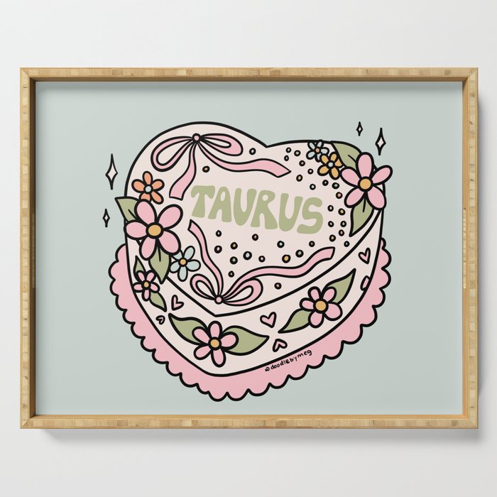 Taurus Heart Cake Serving Tray Gallery Image 1
