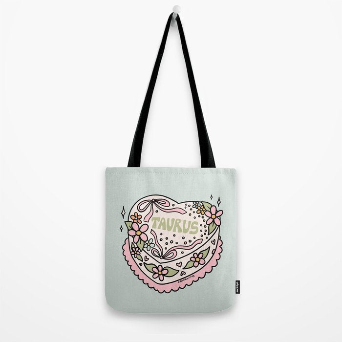 Taurus Heart Cake Tote Bag Gallery Image 2