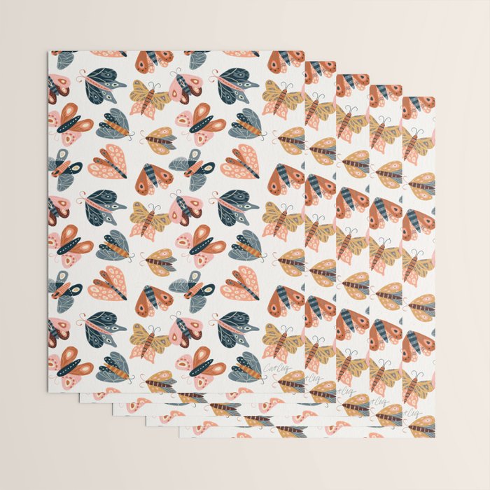 Moth Specimens â Yellow Wrapping Paper Gallery Image 3
