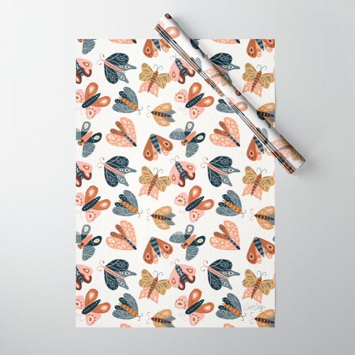 Moth Specimens â Yellow Wrapping Paper Gallery Image 1