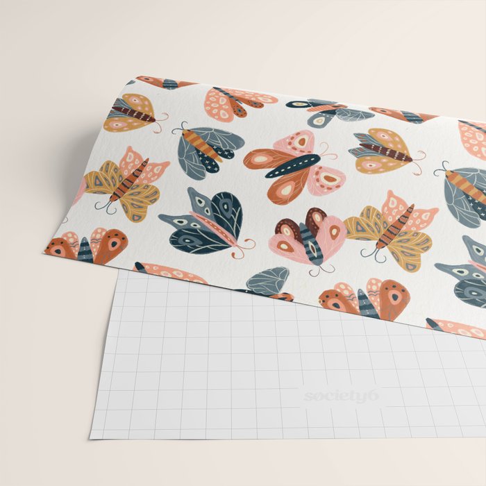 Moth Specimens â Yellow Wrapping Paper Gallery Image 2