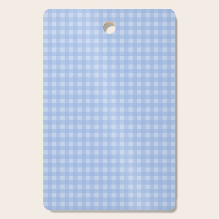 Gingham Check Pattern in Pastel Powder Blue Cutting Board Gallery Image 1