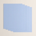 Gingham Check Pattern in Pastel Powder Blue Wrapping Paper Gallery Image 3