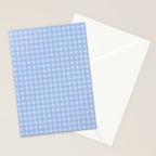 Gingham Check Pattern in Pastel Powder Blue Stationery Card Gallery Image 2