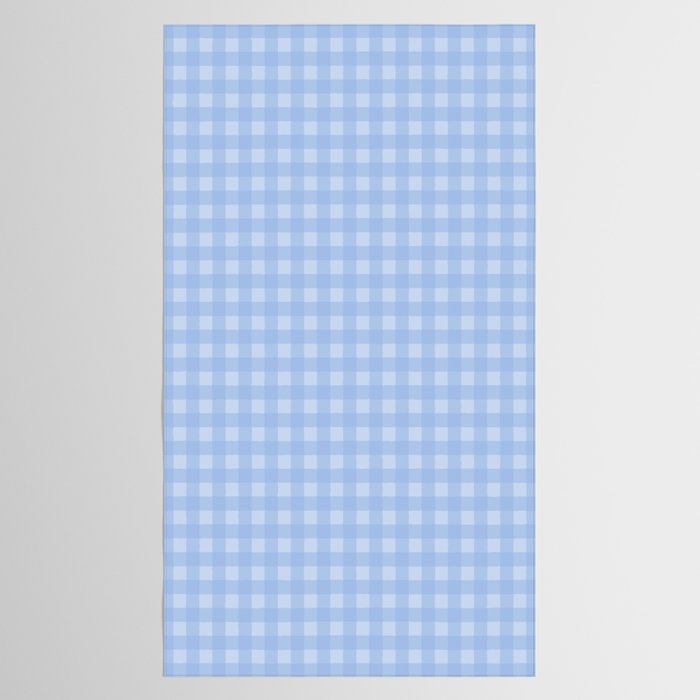 Gingham Check Pattern in Pastel Powder Blue Tablecloth Gallery Image 2