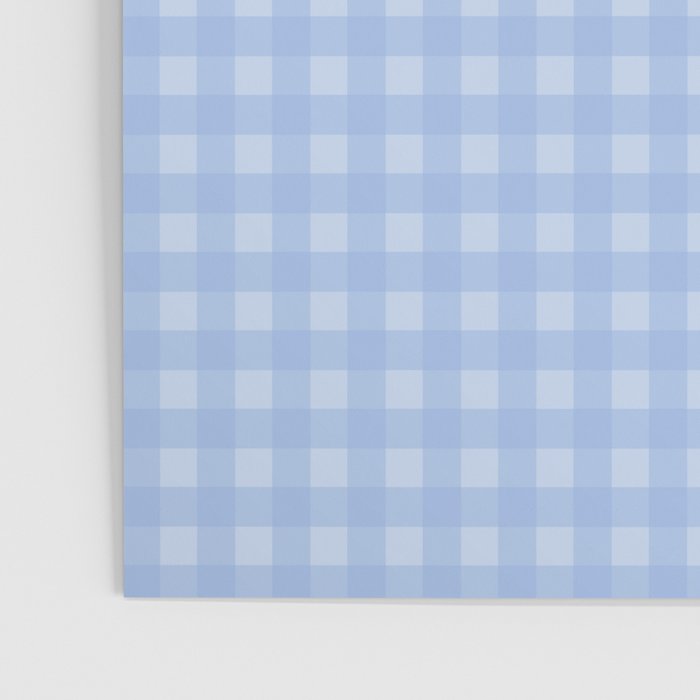 Gingham Check Pattern in Pastel Powder Blue Poster Gallery Image 3