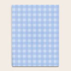 Gingham Check Pattern in Pastel Powder Blue Notebook Gallery Image 4
