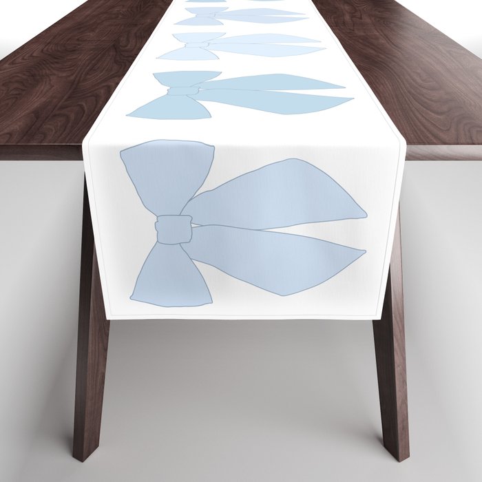 Blue Bows Preppy Coquette Table Runner Gallery Image 1