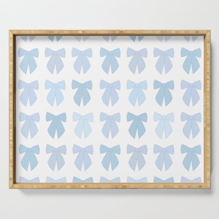 Blue Bows Preppy Coquette Serving Tray Gallery Image 1