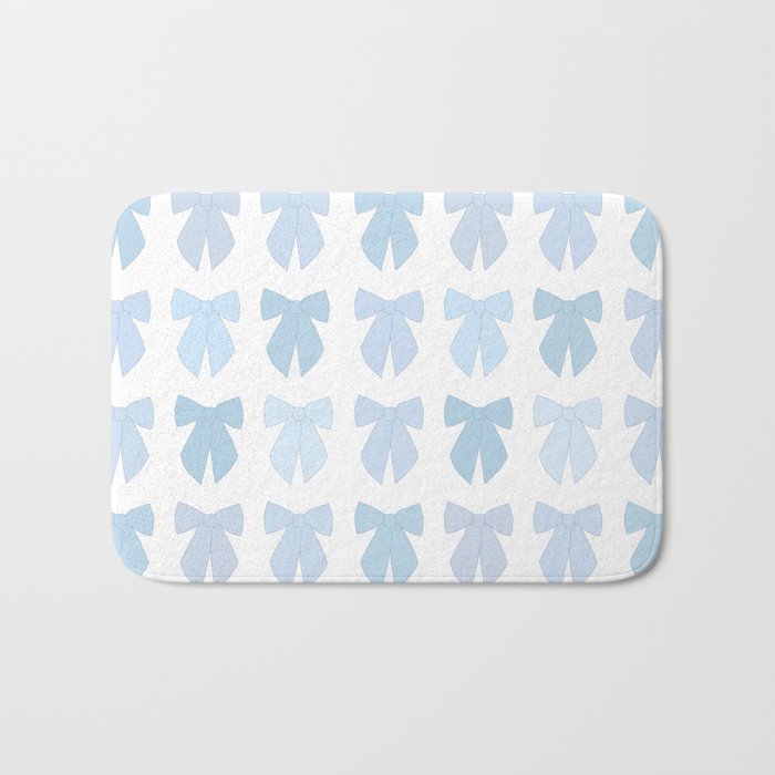Blue Bows Preppy Coquette Bath Mat Gallery Image 1