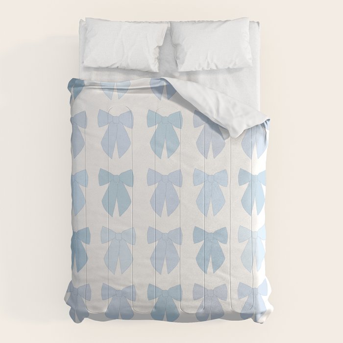 Blue Bows Preppy Coquette Comforter Gallery Image 6