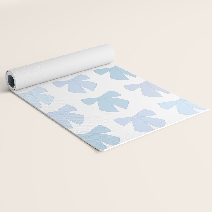 Blue Bows Preppy Coquette Yoga Mat Gallery Image 2