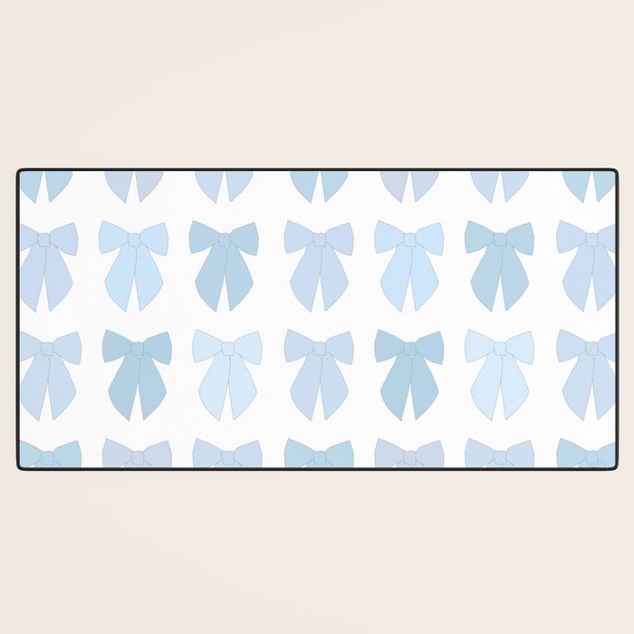 Blue Bows Preppy Coquette Desk Mat Gallery Image 3