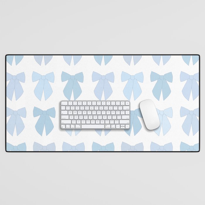 Blue Bows Preppy Coquette Desk Mat Gallery Image 1