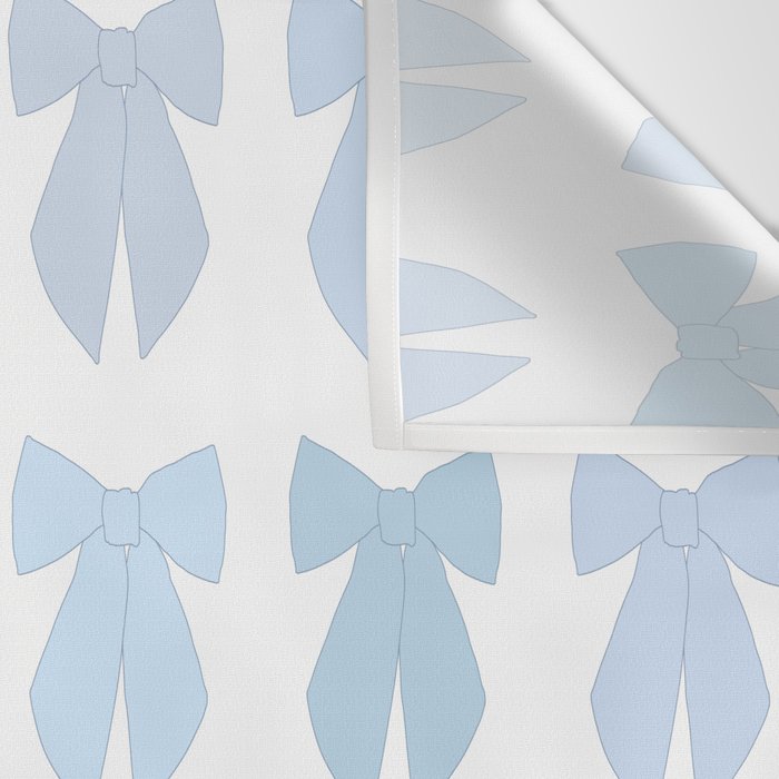 Blue Bows Preppy Coquette Wall Tapestry Gallery Image 3