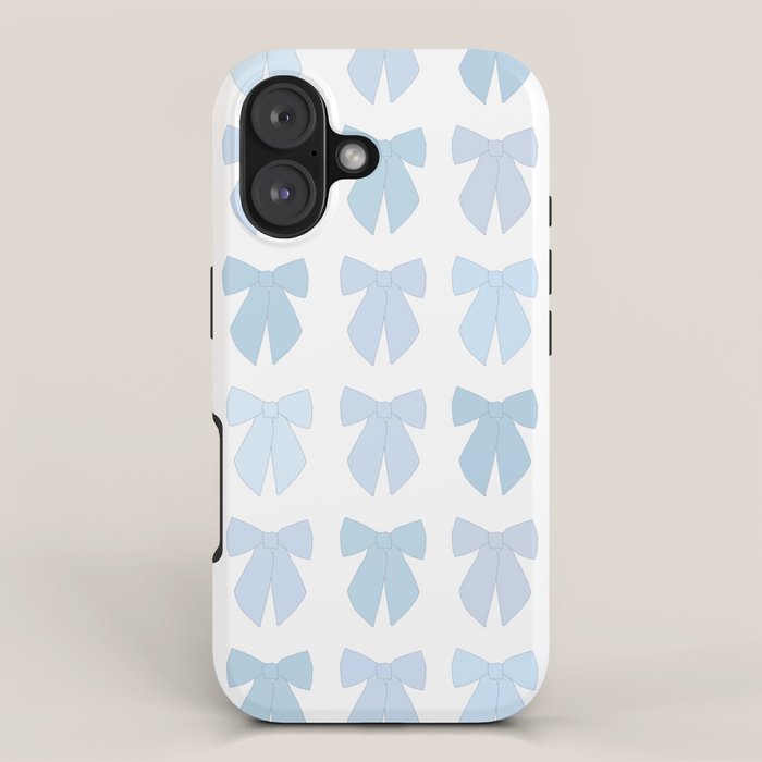 Blue Bows Preppy Coquette iPhone Case Gallery Image 1