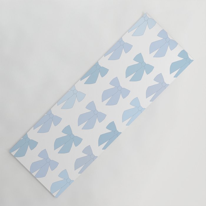 Blue Bows Preppy Coquette Yoga Mat Gallery Image 1