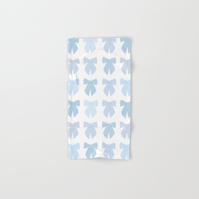Blue Bows Preppy Coquette Bath Towel Gallery Image 1