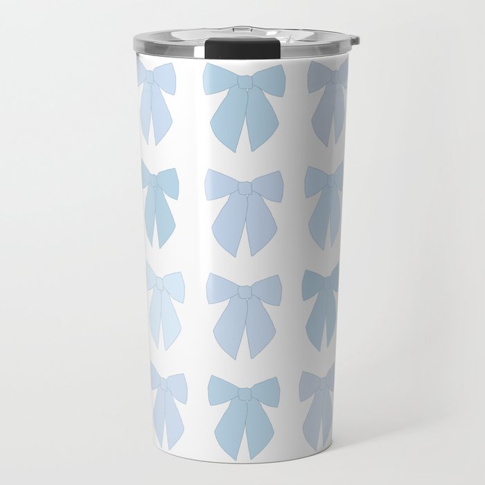 Blue Bows Preppy Coquette Travel Mug Gallery Image 1