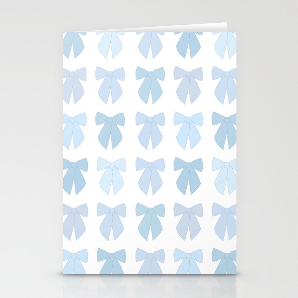 Blue Bows Preppy Coquette Stationery Card Gallery Image 2