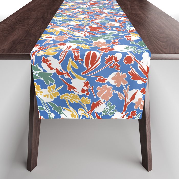 Wild colorful flowery meadow B Table Runner Gallery Image 1