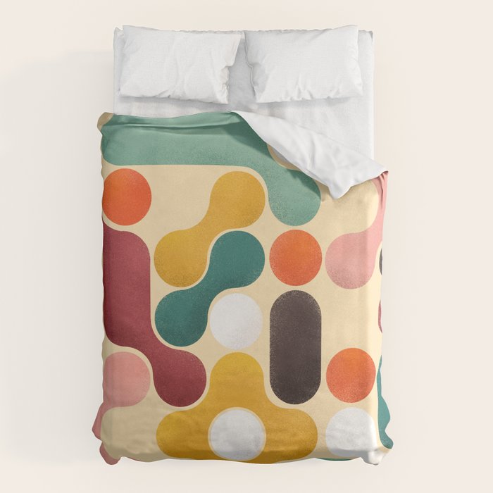 Color pops - mid century style  Duvet Cover Gallery Image 6