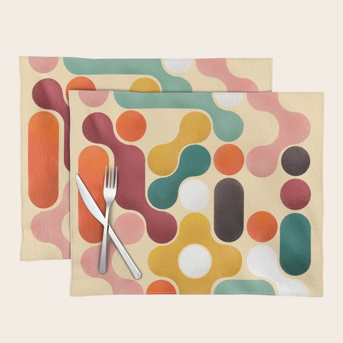 Color pops - mid century style  Placemat Gallery Image 1