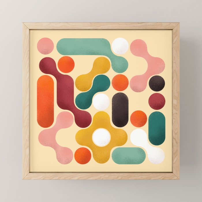 Color pops - mid century style  Mini Art Print Gallery Image 1