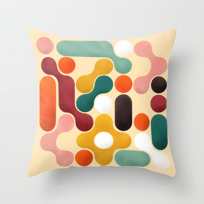 Color pops - mid century style  Throw Pillow Gallery Image 6