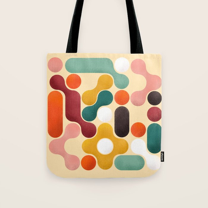 Color pops - mid century style  Tote Bag Gallery Image 1