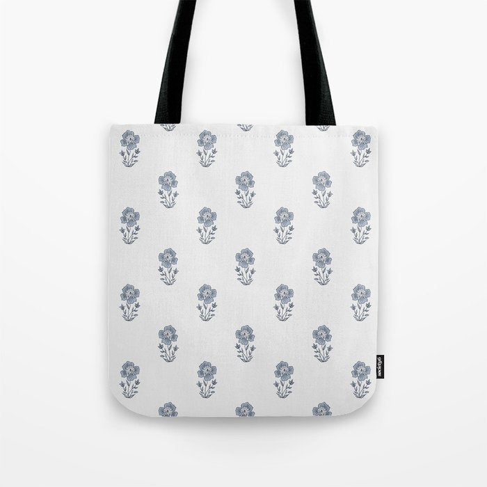 Hydrangea Block Print Tote Bag Gallery Image 1