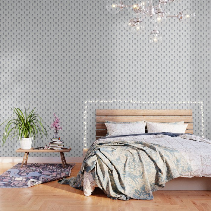 Hydrangea Block Print Wallpaper Gallery Image 1