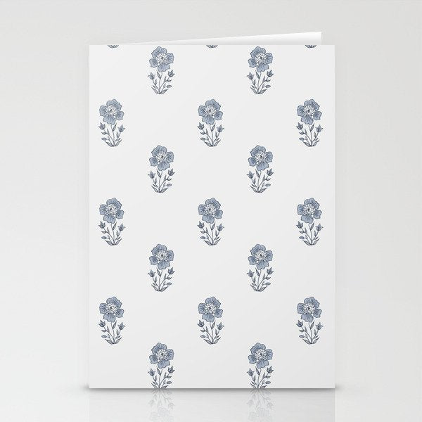 Hydrangea Block Print Stationery Card Gallery Image 1