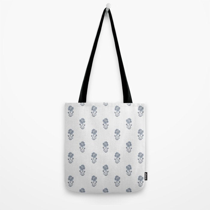 Hydrangea Block Print Tote Bag Gallery Image 2