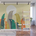 Wild birds at the beach Wall Mural Gallery Image 1