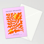 Matisse cut-outs - Pink & Orange Leaf on Sun Stationery Card Gallery Image 2