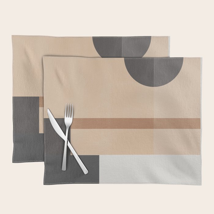 Mid Century Abstract Geometric 8 Placemat Gallery Image 1