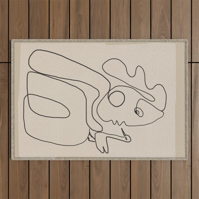 Gentle Abstract Line 5 Outdoor Rug Gallery Image 1