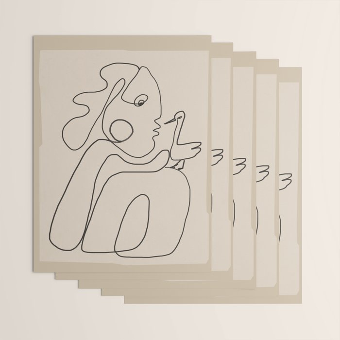 Gentle Abstract Line 5 Wrapping Paper Gallery Image 3