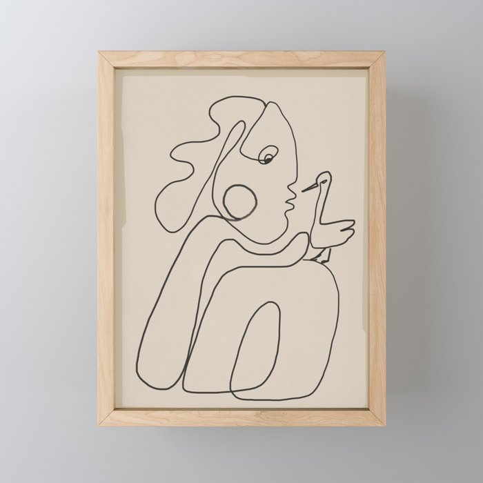 Gentle Abstract Line 5 Mini Art Print Gallery Image 1